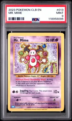2023 POKEMON CLB-TRADING CARD GAME CLASSIC #013 MR. MIME PSA 9 - Image 1