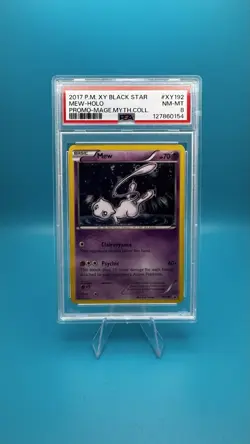 2017 Pokemon XY Mew Holo Black Star Promo Card XY192 PSA 8 NM-MT - Image 1