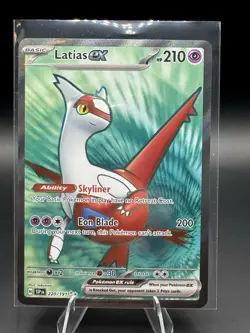 Pokemon Latias ex 220/191 Sv08: Surging Sparks Ultra Rare Full Art Holo Card - Image 3