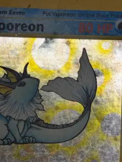 Pokemon TCG Vaporeon Jungle Holo Rare Card 12/64 HP/Damaged - Image 2