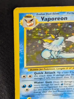 Pokemon TCG Vaporeon Jungle Holo Rare Card 12/64 HP/Damaged - Image 4