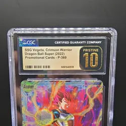 SSG Vegeta, Crimson Warrior CGC 10 Promo Leader P-360 Bandai Dragon Ball Card - Image 2