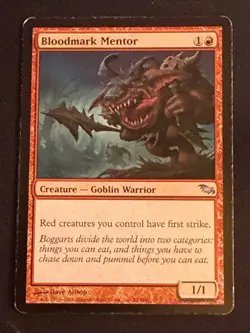 1x Bloodmark Mentor (83) Shadowmoor HP MTG Magic the Gathering x1 MKE - Image 1