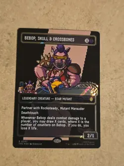 Bebop, Skull & Crossbones (Borderless) (Surge Foil) Commander: Teenage Mutant... - Image 3