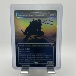 Leonardo, Sewer Samurai - TMNT Mythic Rare Borderless Foil 0215 - Image 1
