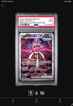 Pokemon TCG Iron Valiant EX Full Art Prismatic Evolutions 157/131 - Image 1