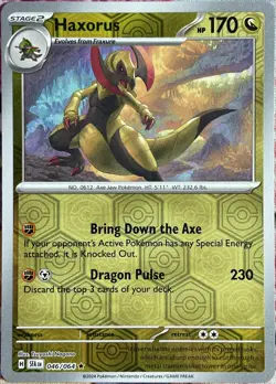 Haxorus Reverse Holo Rare - 046/064 - Shrouded Fable Pokemon 2024 - Image 1