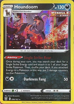 Houndoom Holo Rare - 096/163 - Battle Styles Pokemon 2021 - Image 1
