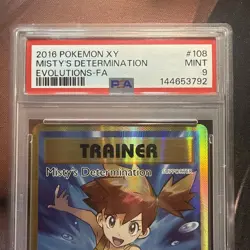 PSA 9 - 2016 POKEMON XY EVOLUTIONS #108 FULL ART/MISTY'S DETERMINATION - Image 3