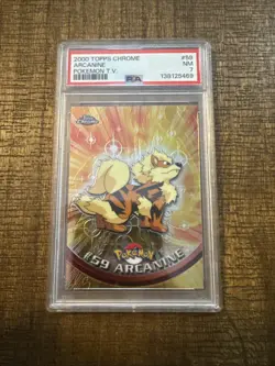 topps chrome pokemon #59 arcanine psa 7 - Image 1