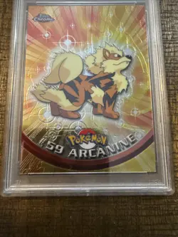 topps chrome pokemon #59 arcanine psa 7 - Image 3