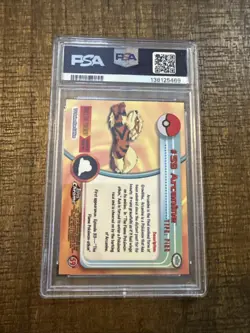 topps chrome pokemon #59 arcanine psa 7 - Image 4