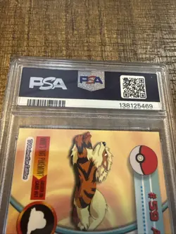 topps chrome pokemon #59 arcanine psa 7 - Image 5