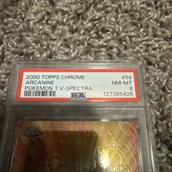 2000 TOPPS CHROME POKEMON T.V. SPECTRA #59 ARCANINE PSA 9 - Image 2