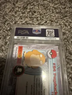 Topps Chrome 2000 Pokemon T.V. #54 Psyduck Spectra PSA 8 - Image 3