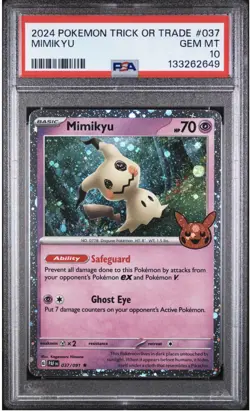 PSA 10 2024 POKEMON TRICK OR TRADE #037 MIMIKYU COSMOS HOLO 🔥 - Image 1