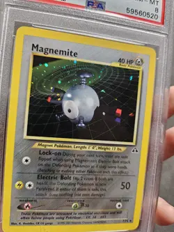 Pokemon TCG Magnemite 7/75 Unlimited Holo Rare - Neo Discovery - PSA 8 NM-MT - Image 3