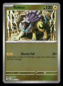 Raikou 048/132 NM Rare Reverse Holo Mega Evolution 2025 Pokemon TCG - Image 1
