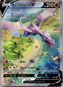 Aerodactyl V 180/196 NM Lost Origin Alternate Alt Art Pokemon Near Mint - Image 1