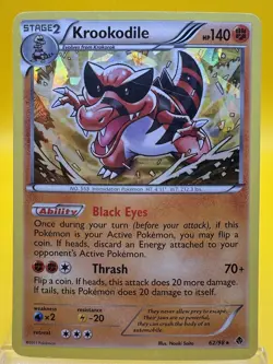 Krookodile 062/098 BW E Powers Deck Exclusives Cracked Ice Holo Pokemon 2011 - Image 1