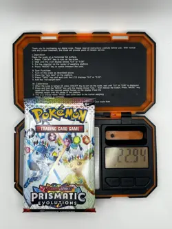 22.94g HEAVY Pokemon TCG Prismatic Evolution Booster Pack!Possible GOD/DEMI pack - Image 1