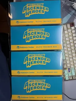 x4 Pokemon Ascended Heroes POKEMON CENTER ETB Elite Trainer Box W/ PLASTIC CASE - Image 5