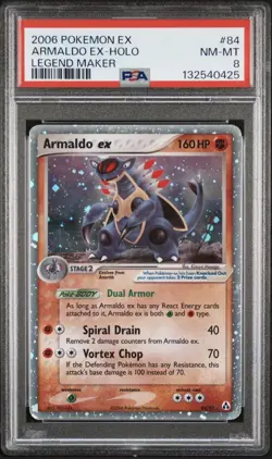 Pokemon Armaldo EX Holo #84/92 Legend Maker Graded PSA 8 - Image 1
