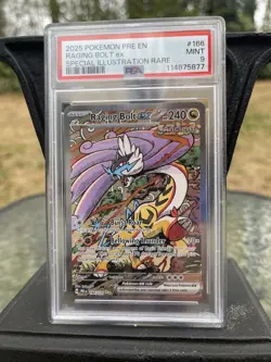 2025 Pokemon PRE EN Raging Bolt ex 166/131 Special Illustration Rare PSA 9 - Image 1