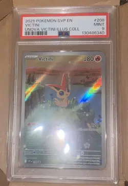 2025 Pokemon - SVP En Victini Unova Illus - Collection #208 - PSA 9 Mint - Image 1