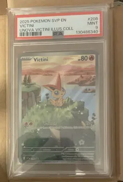 2025 Pokemon - SVP En Victini Unova Illus - Collection #208 - PSA 9 Mint - Image 4