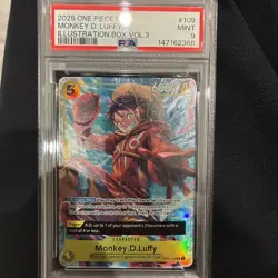 Monkey D. Luffy PSA 9 English One Piece OP07-109 Illustration Box Vol. 3 2025 - Image 1