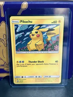 Pikachu SM206 Black Star Promo Holo Pokemon Card NM - Image 1