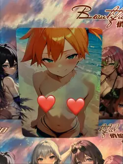 Holo Beautiful Waifu Handmade Card Goddess Story CCG Anime Double Sided - Image 1