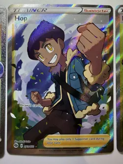(3) Card Pokemon Trainer Holo Rare Lot! Rainbow Bede, Hop And Kabu Full Arts! $ - Image 3
