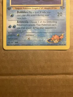 Misty’s Poliwag Pokemon Card Gym Challenge 89/132 1st Edition LP - Image 4