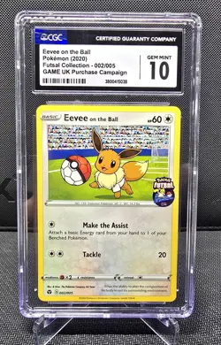 CGC 10 Eevee On The Ball Futsal Promo 2020 Pokemon Card #002 - Image 1