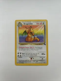 Pokemon TCG Dragonite 19/62 Fossil Non-Holo Rare Card - Image 1