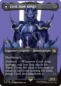 Cecil, Dark Knight / Cecil, Redeemed Paladin (Borderless) -Foil Near Mint MTG - Image 1