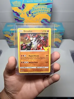 Pokemon Celebrations Groudon Holo Card 17/25 - Image 1
