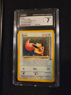 Pokemon TCG Eevee #11 Black Star Holo Promo Card 1999 WOTC CGC7 NOT PSA/BGS - Image 4