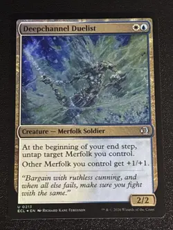 MTG Lorwyn Eclipsed Deepchannel Duelist Foil 0213 NM - Image 1