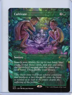 MTG magic 1x Cultivate BORDERLESS (M/NM) Secret Lair Drop Series - Image 1