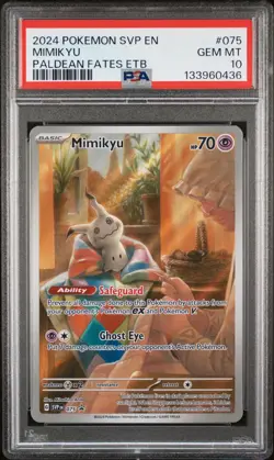2024 POKEMON SVP EN-SV BLACK STAR PROMO #075 MIMIKYU PSA 10 - Image 1