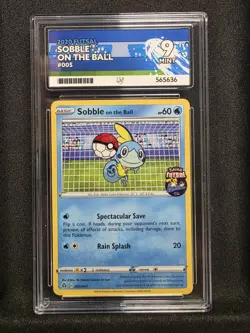 Pokemon - Sobble On the Ball 005/005 Futsal 2020 Promo - Graded ACE 9 - Image 1