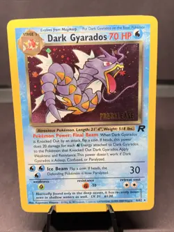 Pokemon TCG Dark Gyarados Team Rocket Prerelease 08/82 Holo Rare NM VTG WOTC - Image 1