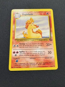 Pokemon TCG Rapidash 44/64 Jungle Set Uncommon Near Mint Unlimited 1999 WoTC - Image 2