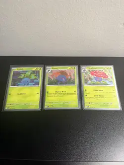 Oddish Gloom Vileplume Cosmos Holo Set Phantasmal Flames Pokemon Master Promo - Image 1