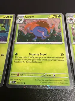 Oddish Gloom Vileplume Cosmos Holo Set Phantasmal Flames Pokemon Master Promo - Image 4