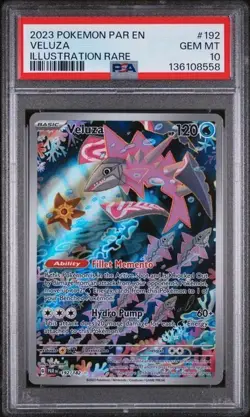 2023 POKEMON PAR EN-PARADOX RIFT ILLUSTRATION RARE #192 VELUZA PSA 10 - Image 1