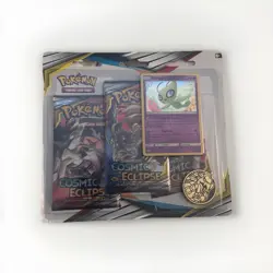 2019 POKEMON SUN & MOON COSMIC ECLIPSE 3 PACK W/ CELEBI New - Image 1